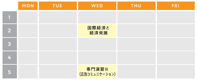 山口さんの時間割